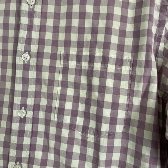 J Crew Shirt Mens Medium Purple Plaid Gingham Light Weight Button Career - Picture 3 of 10